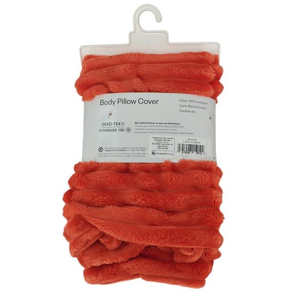 Room Essentials Body Pillow Cover 20in‎ x 50in, Red/Orange New - Picture 2 of 3